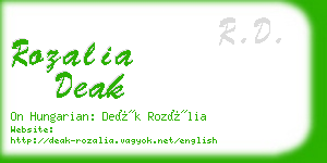 rozalia deak business card